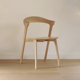 Ethnicraft Eetkamerstoel 'Bok' Geolied Eikenhout, kleur Naturel