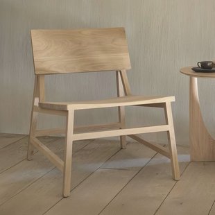 Ethnicraft Fauteuil 'N2' Geolied Eikenhout, kleur Naturel