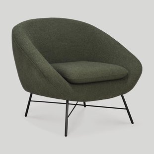 Ethnicraft Fauteuil 'Barrow' Structuurstof, kleur Pine Green