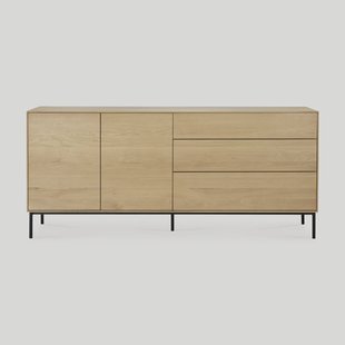Ethnicraft Dressoir 'Whitebird' Gevernist Eikenhout, 180cm, kleur Naturel
