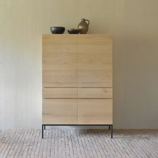 Ethnicraft Opbergkast 'Ligna' Geolied Eikenhout, 162 x 110cm