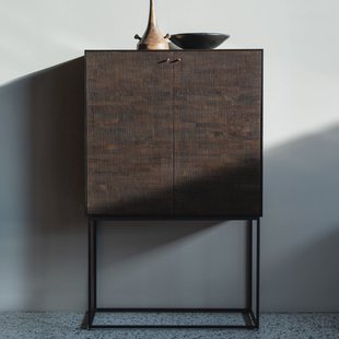 Ethnicraft Opbergkast 'Grooves' Gevernist Teakhout, 162 x 102cm