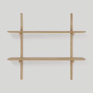 Ethnicraft Wandrek 'PI' Geolied Eikenhout, Met 2 planken, kleur Naturel