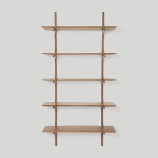 Ethnicraft Wandrek 'PI' Gevernist Mahoniehout, Met 5 planken, kleur Bruin