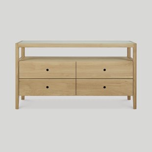 Ethnicraft Dressoir 'Spindle' Geolied Eikenhout, 150cm, kleur Naturel