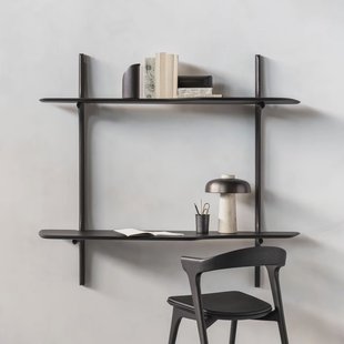 Ethnicraft Hangend Bureau 'PI' Gevernist Mahoniehout, 140 x 48cm