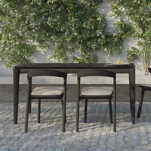 Ethnicraft Tuintafel 'Bok' Gevernist Teakhout, 162 x 80cm, kleur Zwart