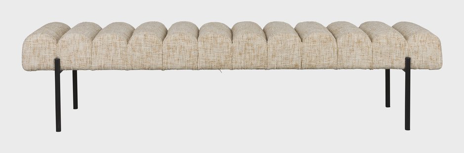 ZILT Eetkamerbank 'Krystal' 160cm, kleur Beige