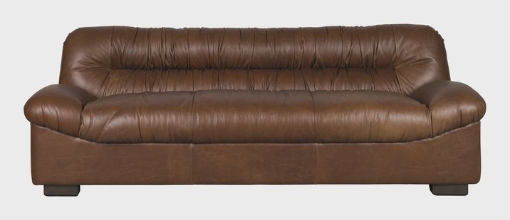 Dutchbone 3-zits Bank 'Douglas' Wax Leder, kleur Chocolate