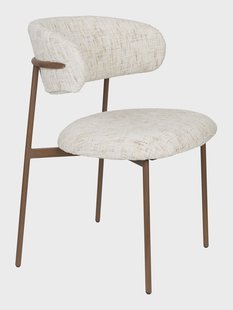 ZILT Eetkamerstoel 'Shakila' Geweven stof, kleur Off White