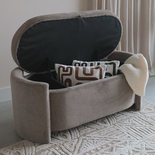 ZILT Halbank 'Ruthy' Met opbergruimte, kleur Taupe