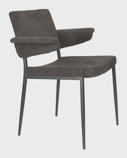 Dutchbone Eetkamerstoel 'Portland' Geweven stof, kleur Grijs