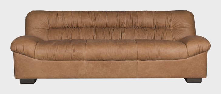 Dutchbone 3-zits Bank 'Douglas' Wax Leder, kleur Cognac