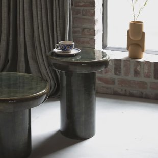 Dutchbone Ronde Bijzettafel 'Mush' Mangohout, 35cm