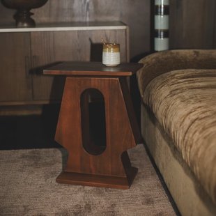 Dutchbone Bijzettafel 'Pilaster' Mangohout, 35 x 25cm