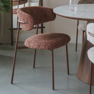 ZILT Eetkamerstoel 'Shakila' Geweven stof, kleur Terra