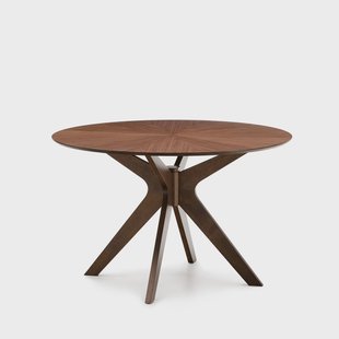 Kave Home Ronde Eettafel 'Naanim' Walnoot en rubberhout, 120cm