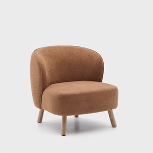 Kave Home Fauteuil 'Ulit' Chenille, kleur Terracotta