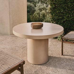 Kave Home Ronde Eettafel 'Aiguablava' Beton, 120cm, kleur Beige