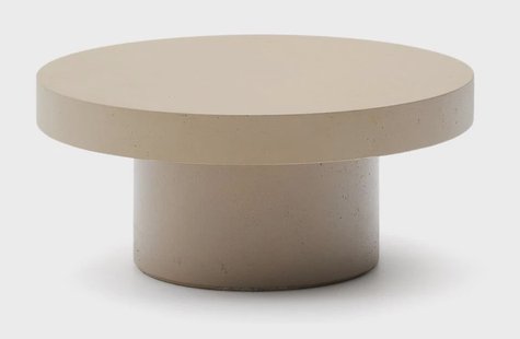 Kave Home Ronde Salontafel 'Aiguablava' Beton, 66cm, kleur Beige