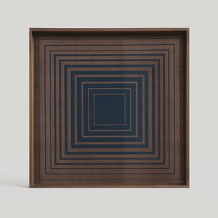 Ethnicraft Vierkant Dienblad 'Linear Flow' 38 x 38cm, kleur Ink