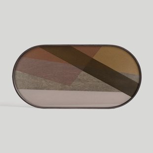 Ethnicraft Ovaal Dienblad 'Composed Angles' 71 x 36cm, kleur Pinot