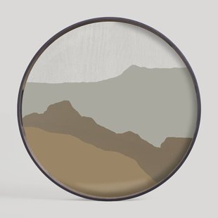 Ethnicraft Rond Dienblad 'Wabi Sabi' 48cm, kleur Zand