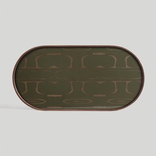 Ethnicraft Ovaal Dienblad 'Second Nature' 71 x 36cm, kleur Moss