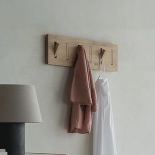 Ethnicraft Kapstok 'Utilitile' Eikenhout, Met 6 Haken, kleur Naturel