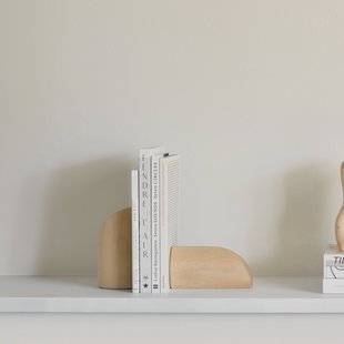 Ethnicraft Boekenstandaard 'PI' Plataanhout, Set van 2 stuks, kleur Naturel