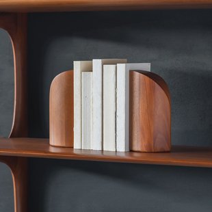 Ethnicraft Boekenstandaard 'PI' Mahoniehout, Set van 2 stuks, kleur Bruin