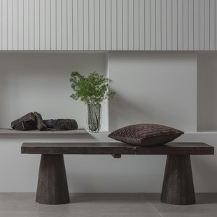 WOOOD Bankje 'Clyde' Mangohout, 150cm