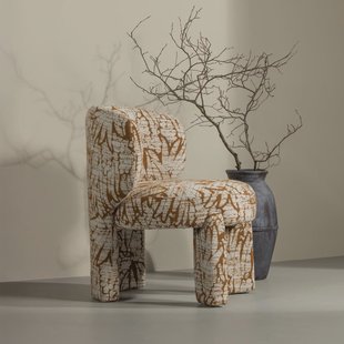 WOOOD Fauteuil 'Upke' Geweven stof, kleur Naturel/Bruin