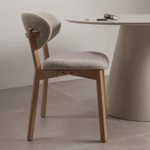 WOOOD Eetkamerstoel 'Udar' Geweven stof, kleur Naturel