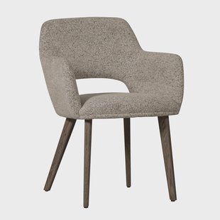 WOOOD Eetkamerstoel 'Murat' Chenille, kleur Naturel/Bruin