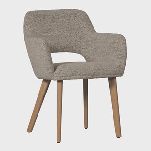 WOOOD Eetkamerstoel 'Murat' Chenille, kleur Naturel