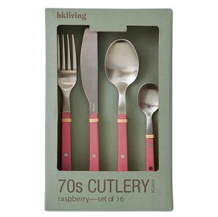 HKliving 70s Bestek Set Van 16 Raspberry