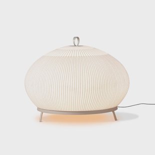 Knit LED vloerlamp 7492 beige hoogte 51 cm 927 Casambi Knit 7492 Vibia - Woonkamer - Designer - Stof - Met lampenkap