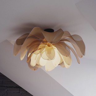By Rydéns By Rydens plafondlamp Lou Lou, naturel, Ø 80 cm, textiel