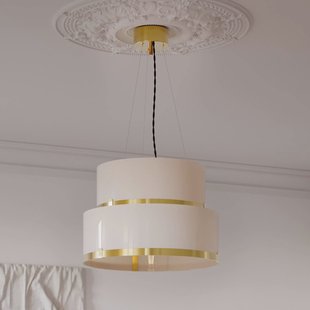 By Rydéns By Rydens hanglamp Marcel, messing/wit, Ø 50 cm