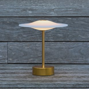 Sinus 22 draagbare LED tafellamp, messing, IP44 Piet Hein - Balkon - Designer - Aluminium - 1 lamp