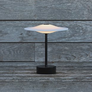 Sinus 22 draagbare LED tafellamp, zwart, IP44 Piet Hein - Balkon - Designer - Aluminium - 1 lamp