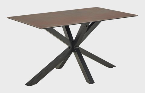 Bendt Eettafel 'Line' Keramiek, 135 x 80cm, kleur Bruin