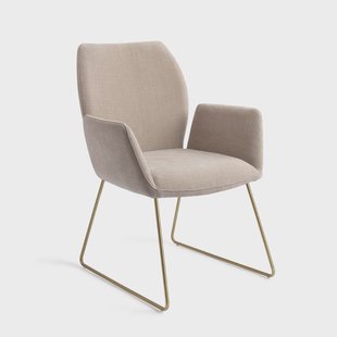 Jesper Home Eetkamerstoel 'Misaki' Slide Gold, kleur Sand Strand