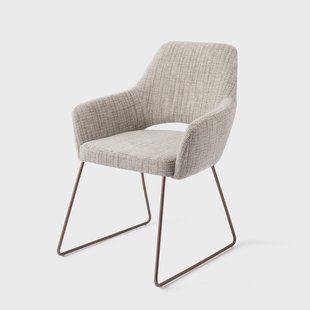 Jesper Home Eetkamerstoel 'Yanai' Slide Rose, kleur Caramel Grid