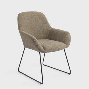 Jesper Home Eetkamerstoel 'Kushi' Slide Black, kleur Moss Meadow