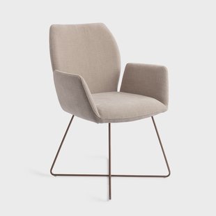 Jesper Home Eetkamerstoel 'Misaki' Cross Rose, kleur Sand Strand