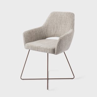 Jesper Home Eetkamerstoel 'Yanai' Cross Rose, kleur Caramel Grid