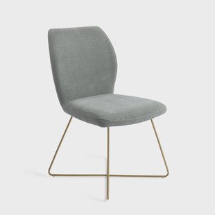 Jesper Home Eetkamerstoel 'Ikata' Cross Gold, kleur Breezy Blue