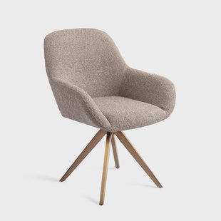 Jesper Home Draaibare Eetkamerstoel 'Kushi' Turn Rose, kleur Stone Haze